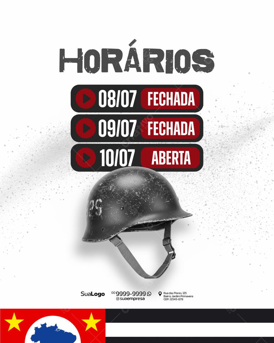 Flyer Anúncio de Re-abertura PSD Editável