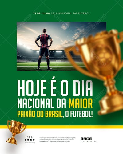 Dia Nacional do Futebol 19 de Julho social media psd editável feed (1)