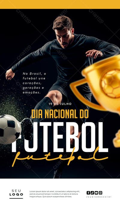 Dia Nacional do Futebol 19 de Julho social media psd editável Story (7)