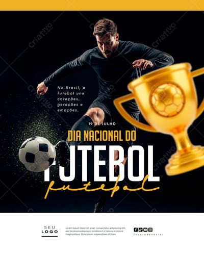 Dia Nacional do Futebol 19 de Julho social media psd editável feed (7)