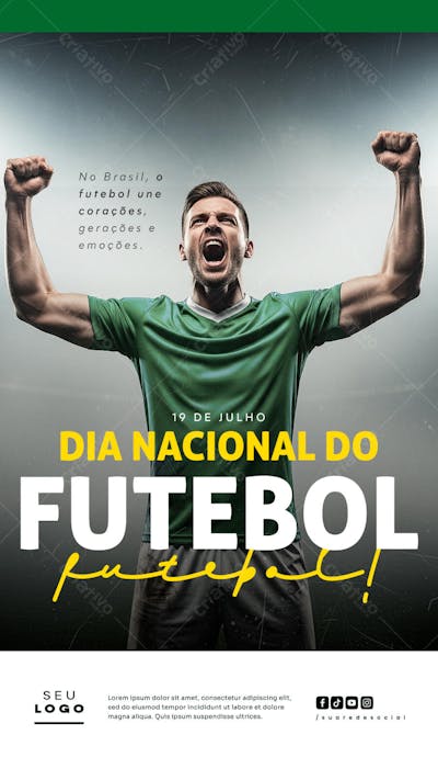 Dia Nacional do Futebol 19 de Julho social media psd editável Story (3)