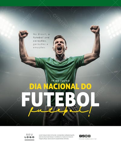Dia Nacional do Futebol 19 de Julho social media psd editável feed (3)