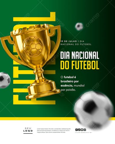 Dia Nacional do Futebol 19 de Julho social media psd editável feed (6)