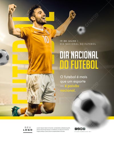 Dia Nacional do Futebol 19 de Julho social media psd editável feed (8)