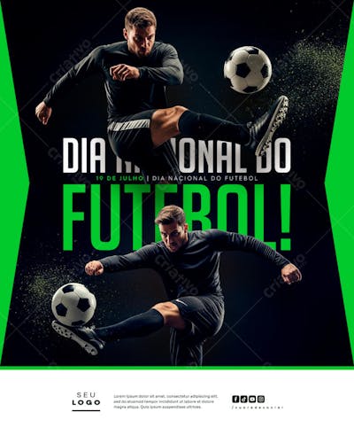 Dia Nacional do Futebol 19 de Julho social media psd editável feed (5)
