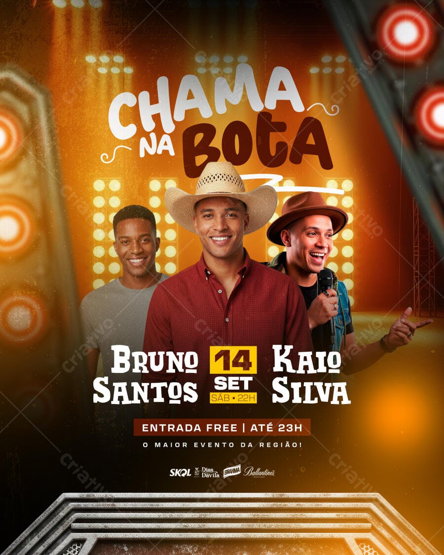 Flyer para Show Sertanejo PSD Editável