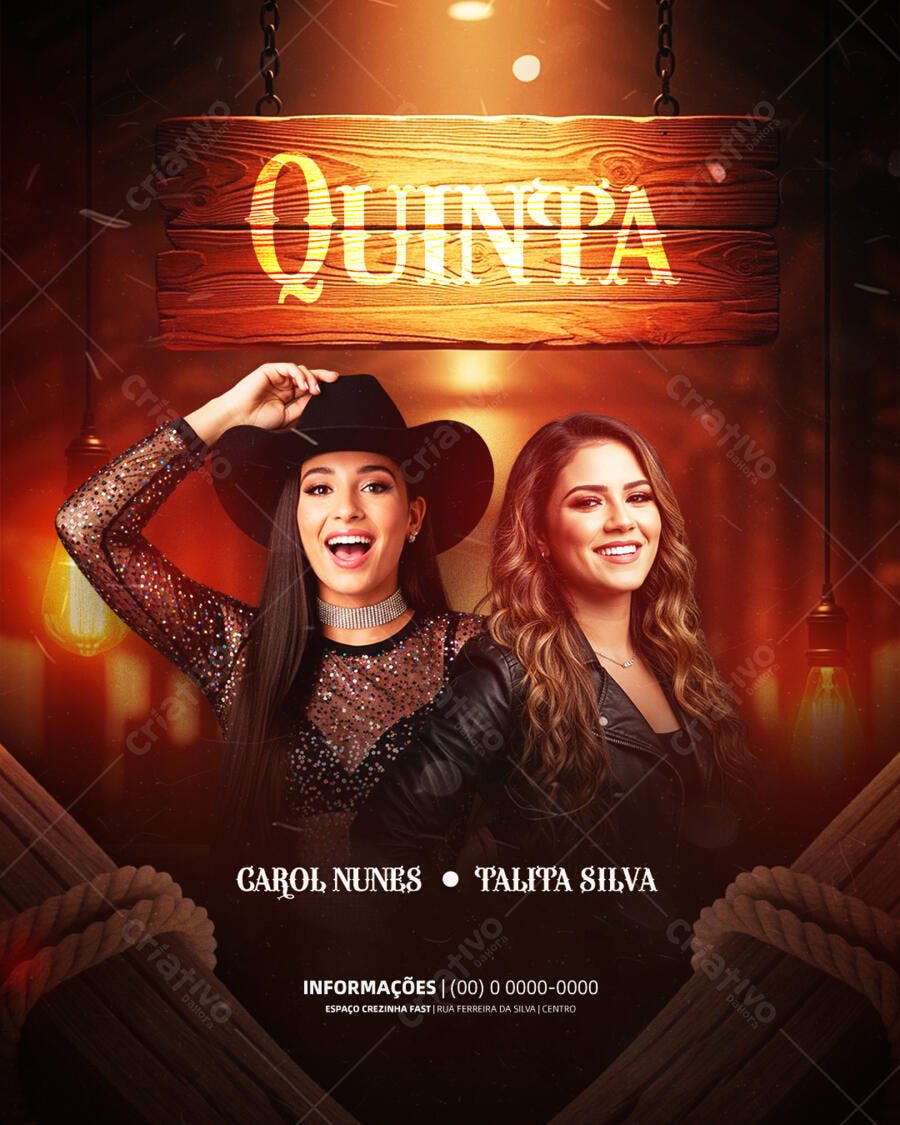 Flyer para Show Sertanejo PSD Editável