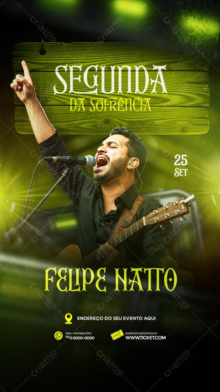 Flyer Show Felipe Natto 25 Set PSD Editável