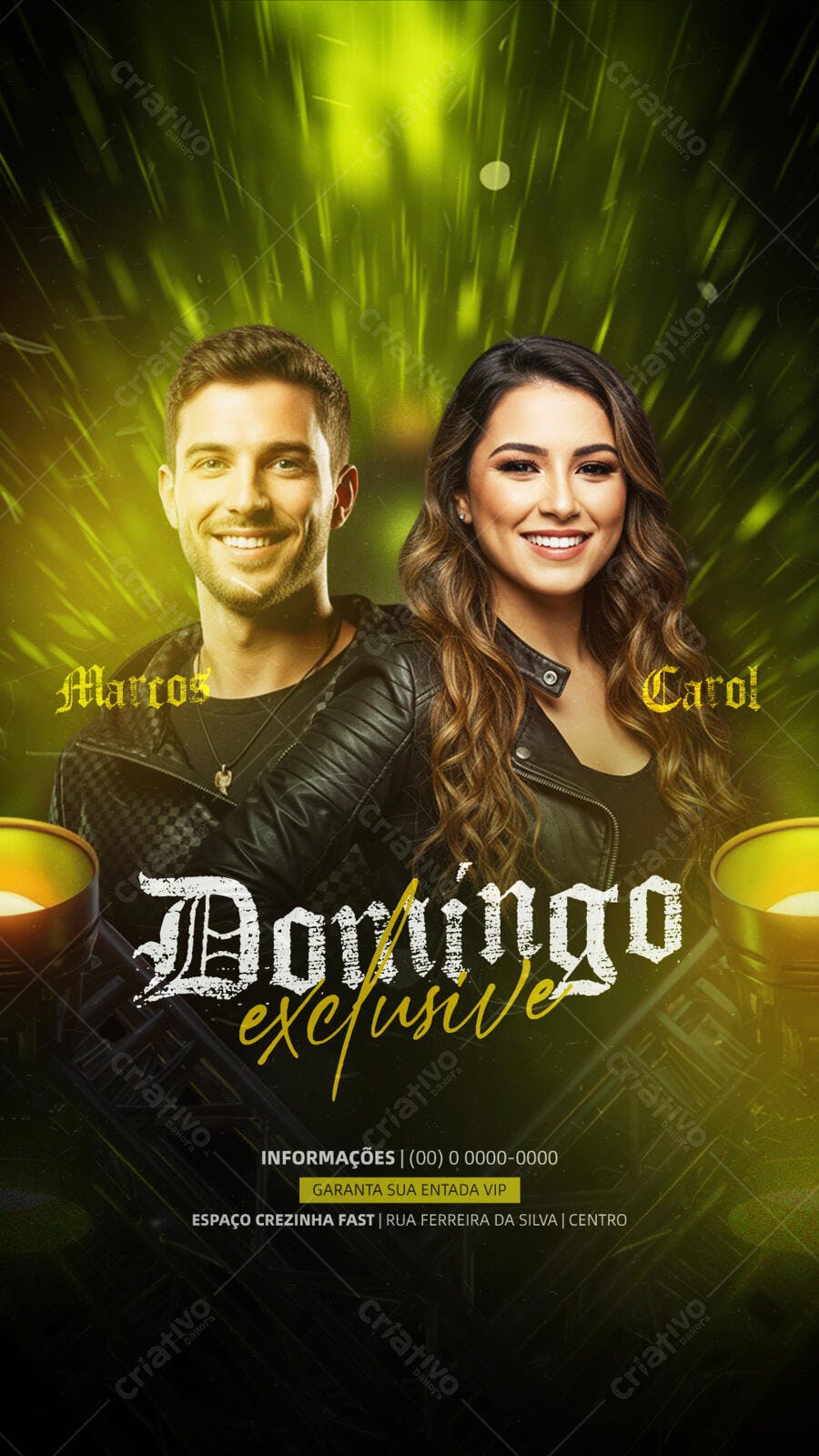 Flyer para Show Musical Domingo Exclusivo PSD Editável