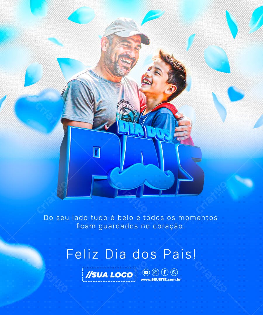 Postagem Dia dos Pais PSD Editável