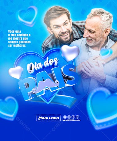 FELIZ DIA DOS PAIS DATA COMEMORATIVA REDES SOCIAIS