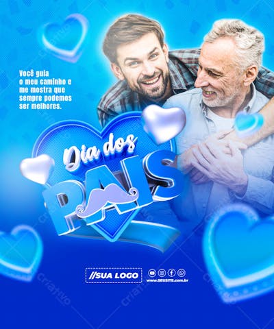 FELIZ DIA DOS PAIS DATA COMEMORATIVA REDES SOCIAIS