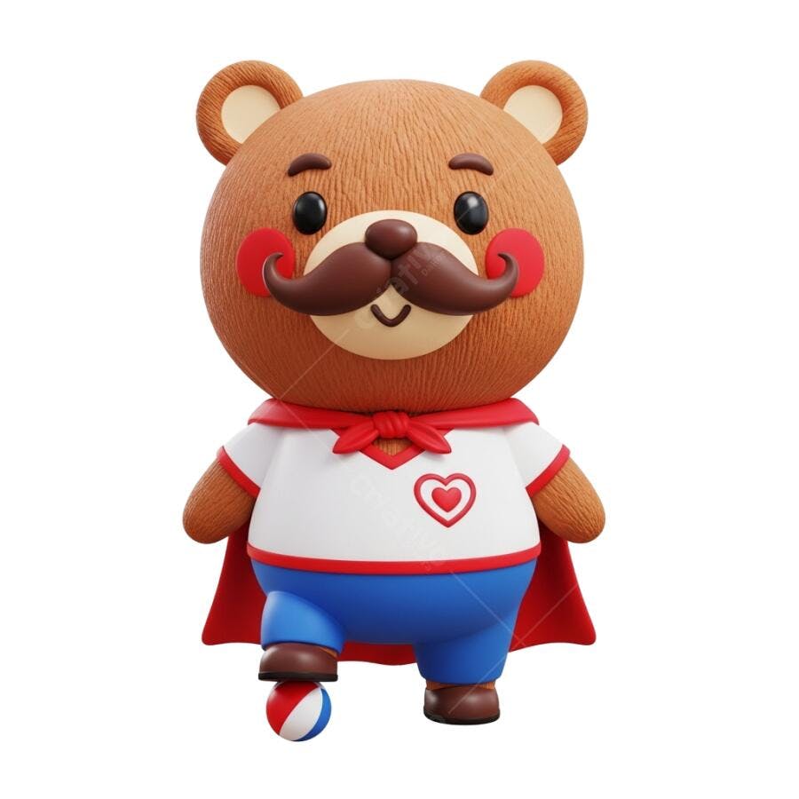 Mascote Urso PNG com fundo transparente