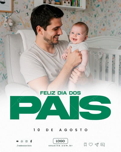 FLYER FELIZ DIA DOS PAIS COM BEBÊ