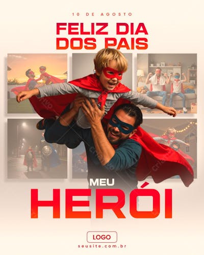 FLYER FELIZ DIA DOS PAIS MEU HERÓI