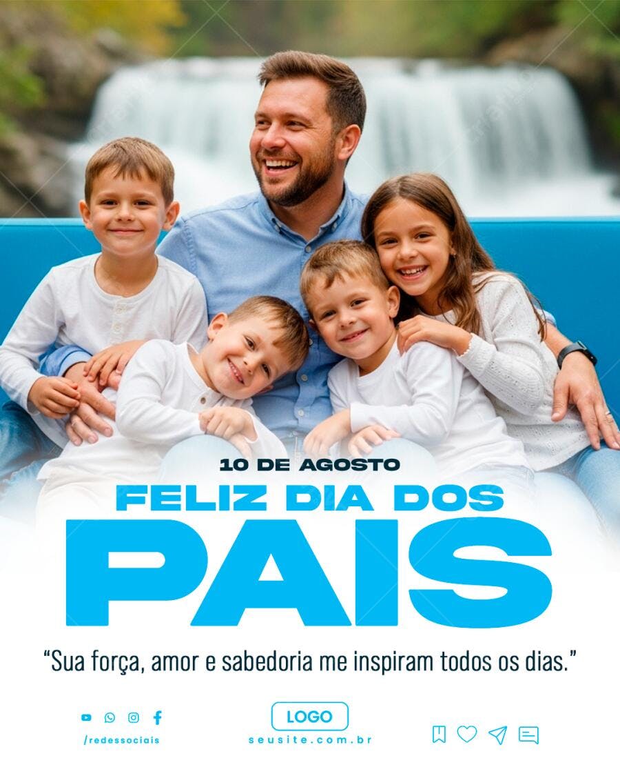 Postagem Dia dos Pais PSD Editável