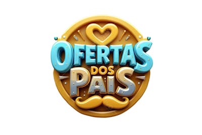Ofertas dos Pais Selo 3D para Composição