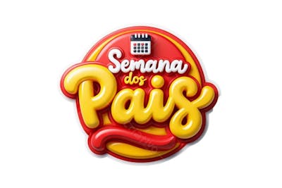 SELO 3D SEMANA DOS PAIS
