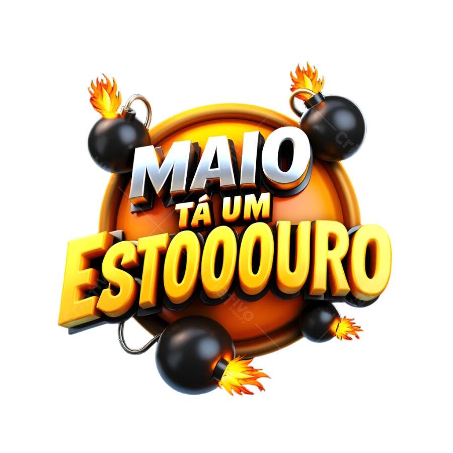 Banner Maio Explosivo PNG com fundo transparente