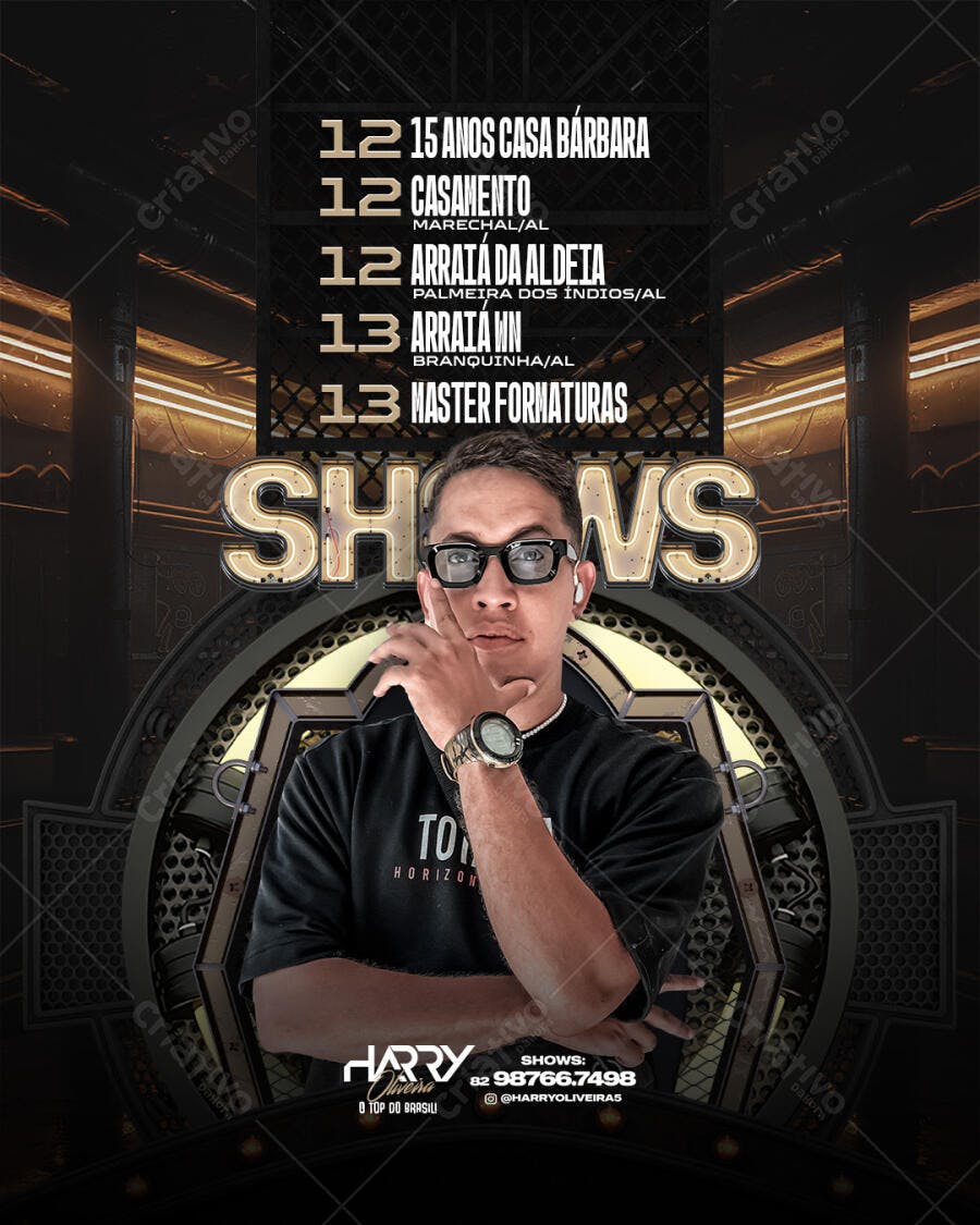 Flyer para Shows e Eventos PSD Editável