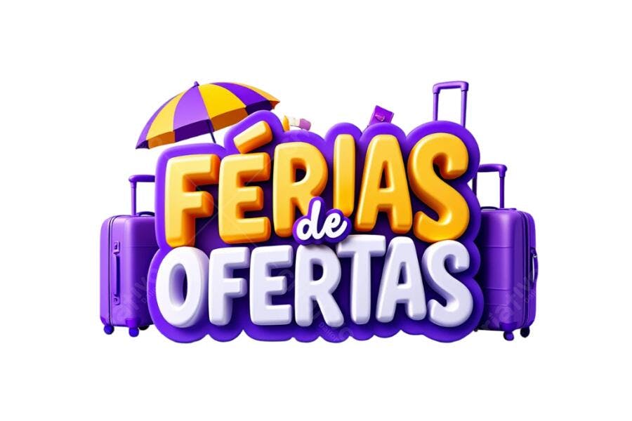 Banner Férias de Ofertas PNG com fundo transparente
