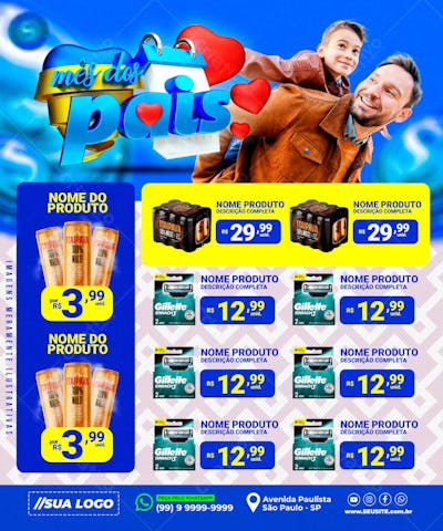 ENCARTE OFERTAS MÊS DOS PAIS REDES SOCIAIS EDITÁVEL