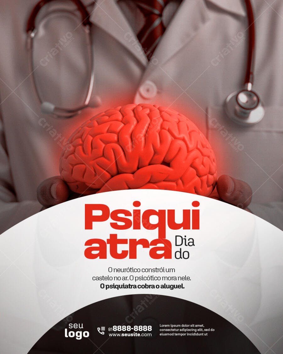 Flyer Dia Mundial da Saúde Mental PSD Editável