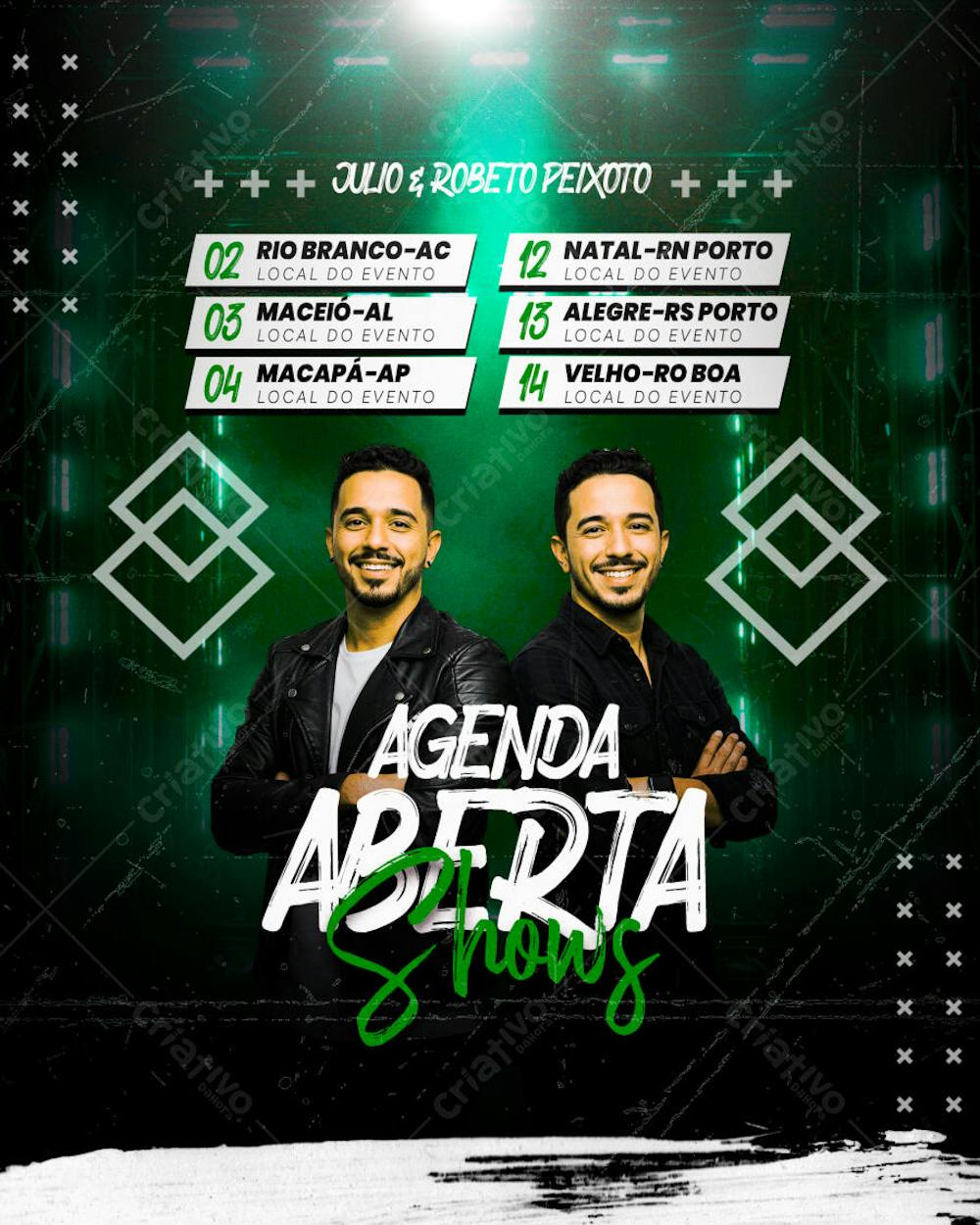 Flyer Agenda de Show Evento psd editável feed (8)