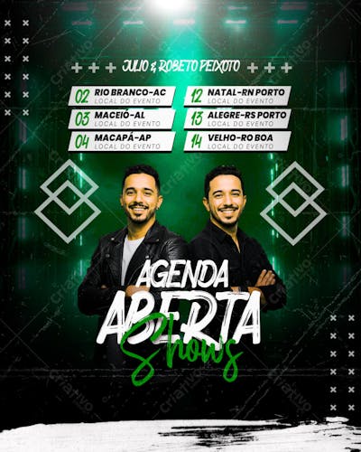 Flyer Agenda de Show Evento psd editável feed (8)