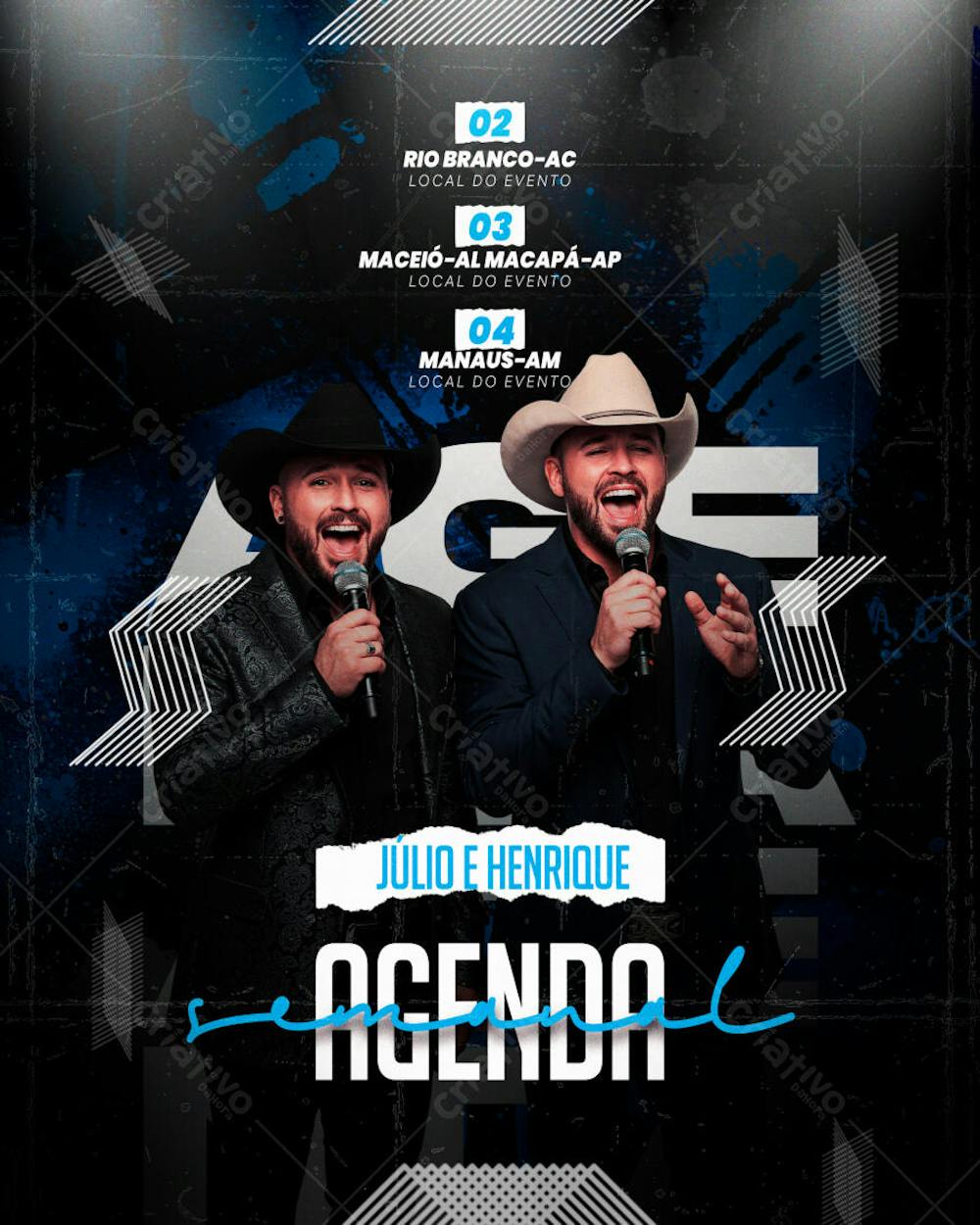 Flyer Agenda de Show Evento psd editável feed (6)