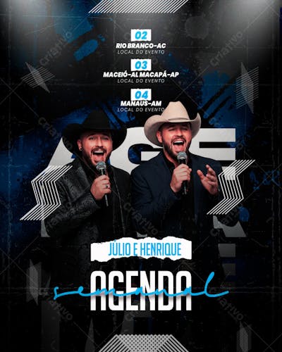 Flyer Agenda de Show Evento psd editável feed (6)