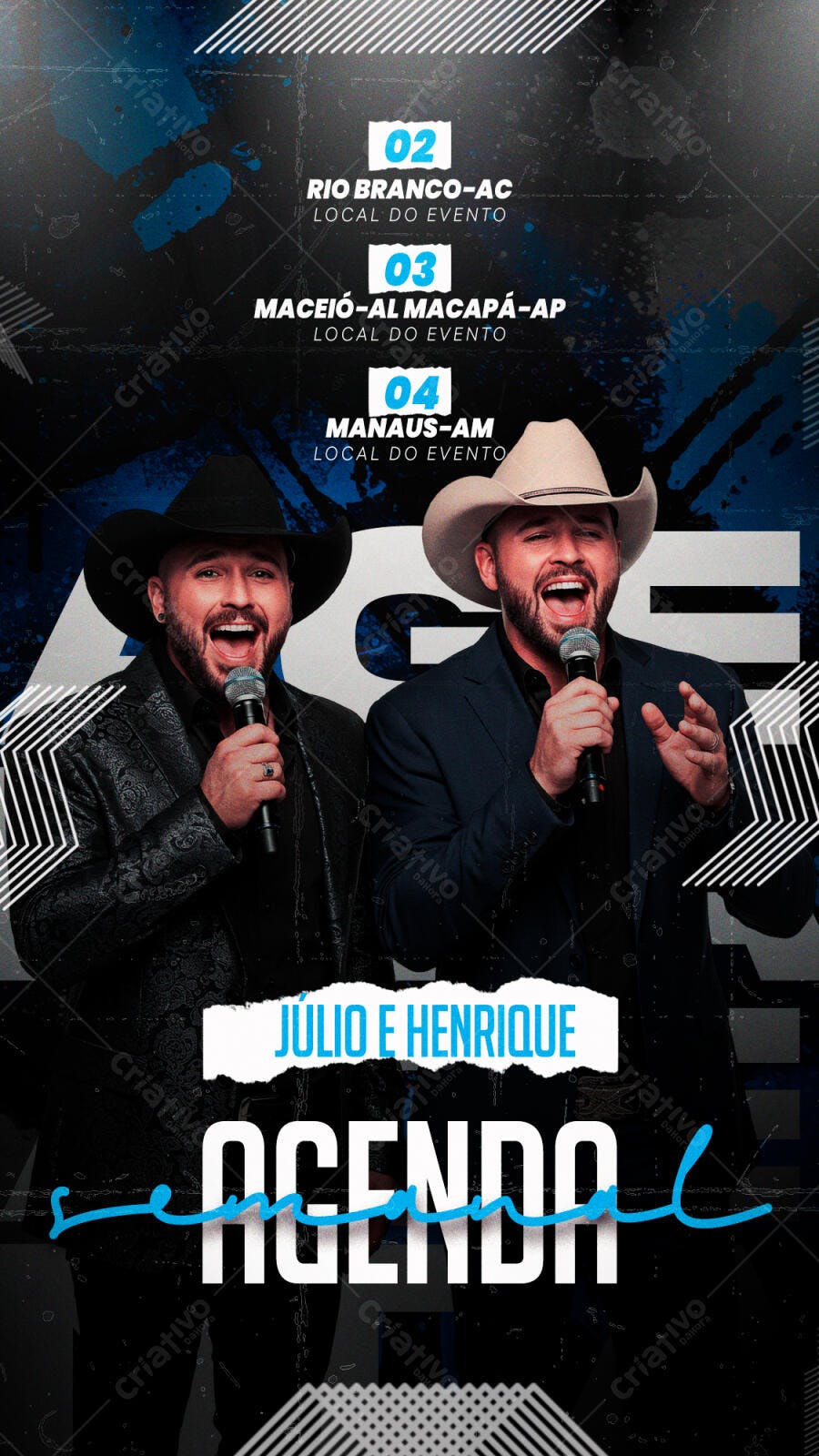 Flyer Show Julio e Henrique PSD Editável
