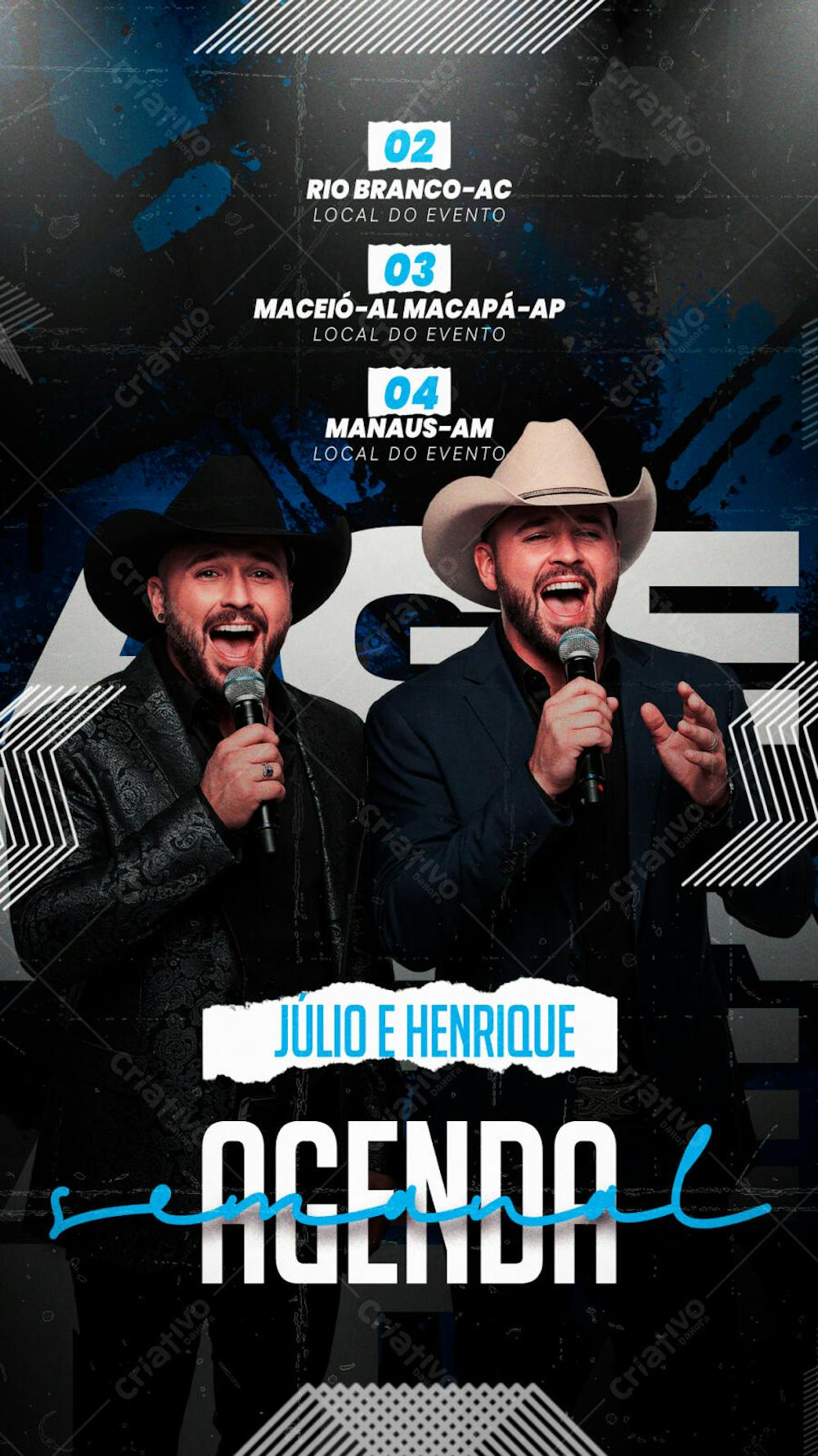 Flyer Agenda de Show Evento psd editável story (6)