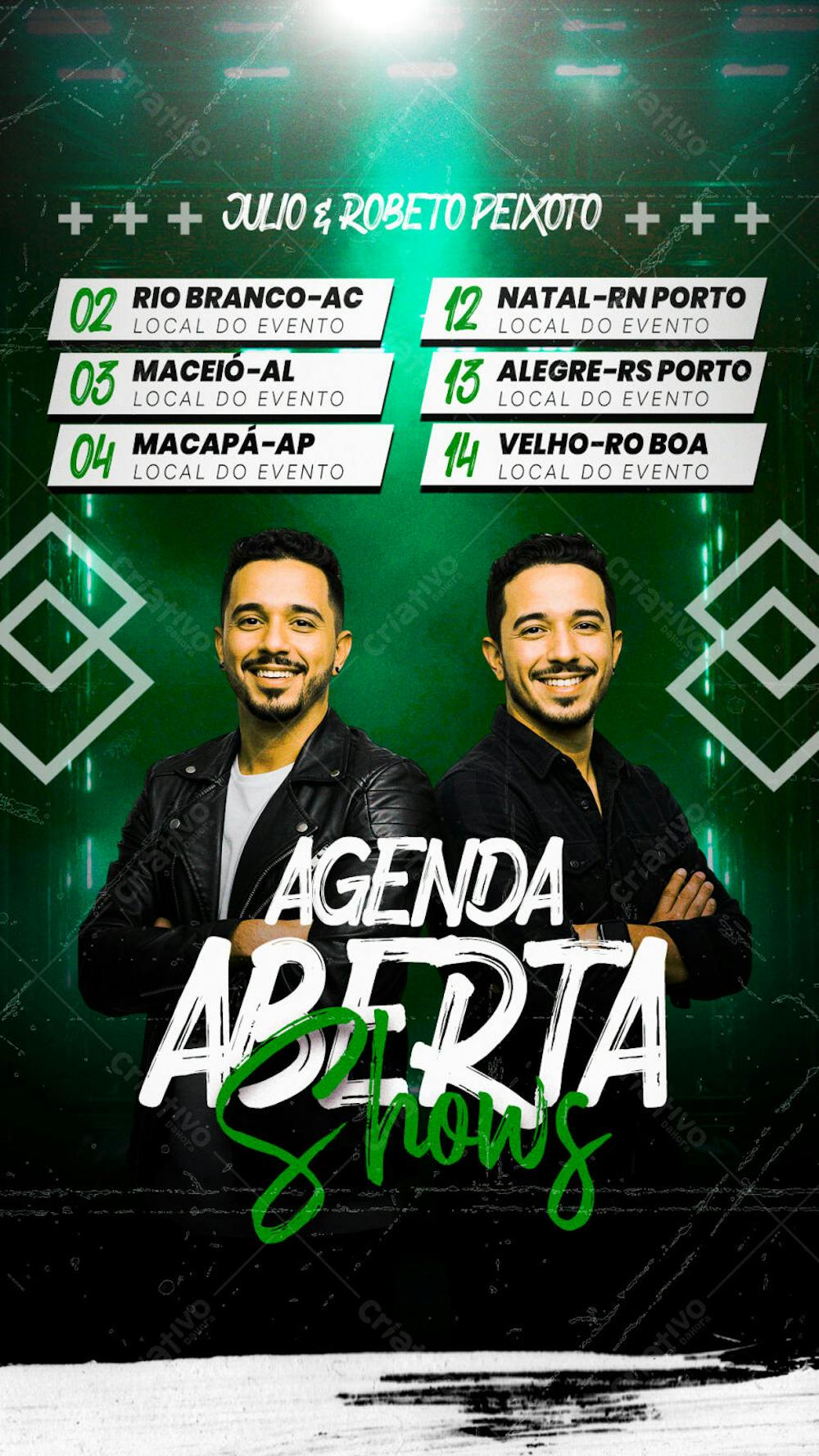 Flyer Agenda de Show Evento psd editável story (8)