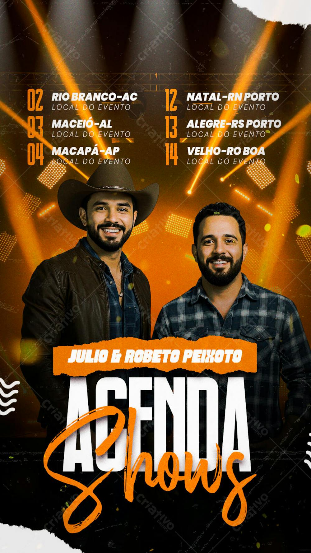 Flyer Agenda de Show Evento psd editável story (9)