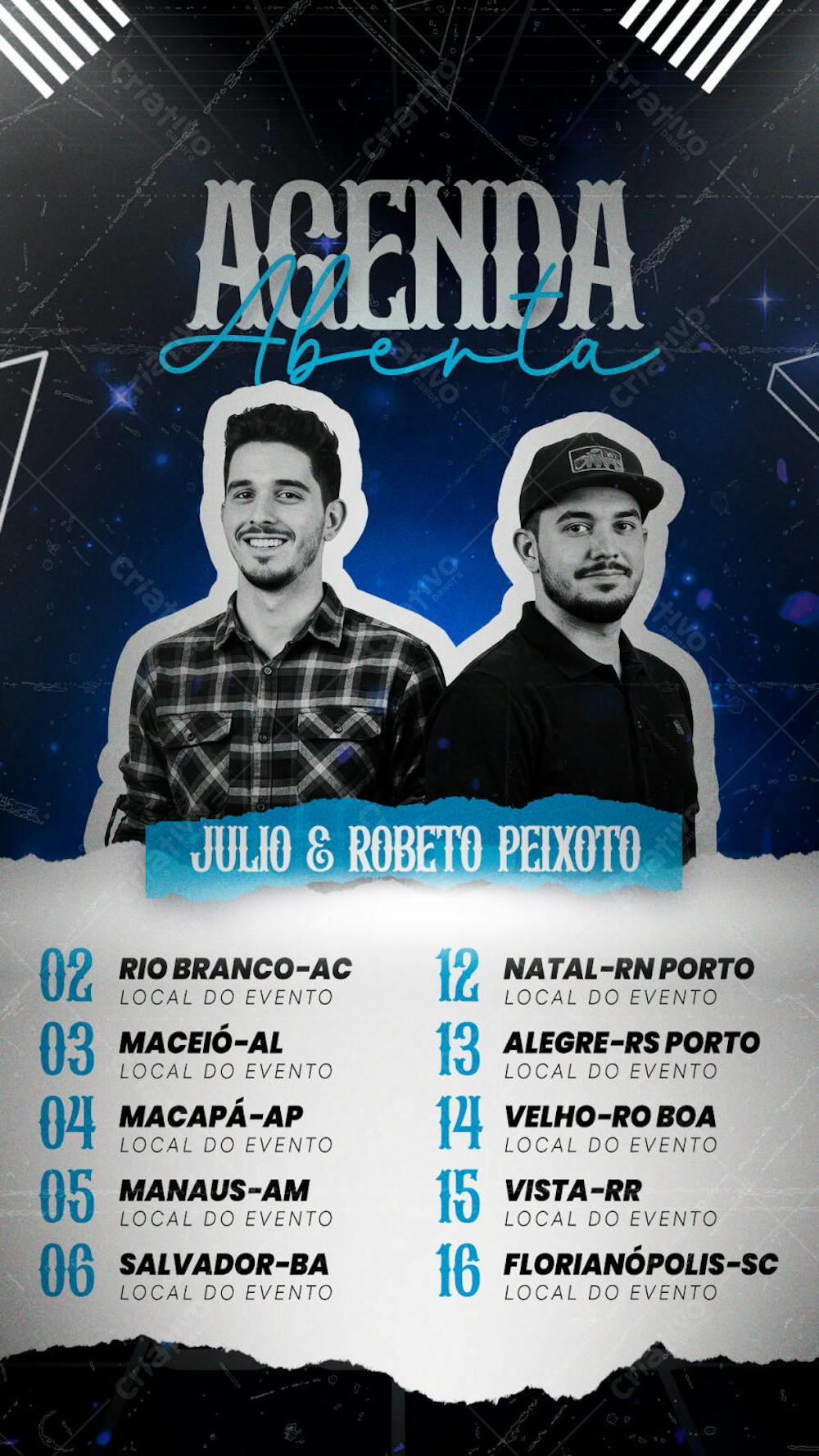 Flyer Agenda de Show Evento psd editável story (5)