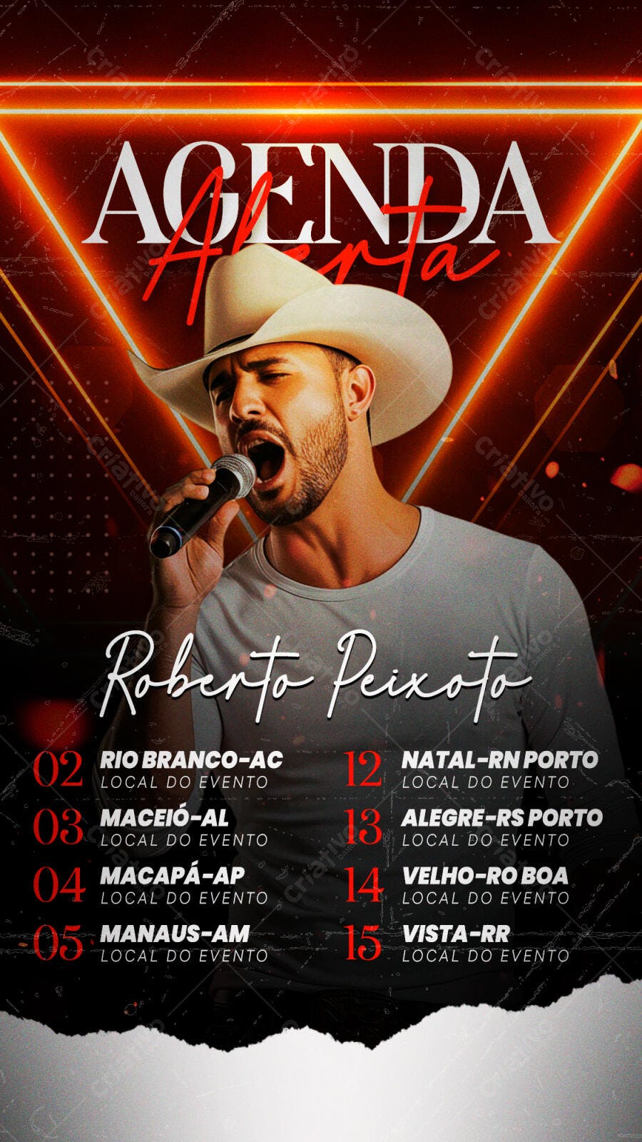 Flyer Show Roberto Peixoto PSD Editável