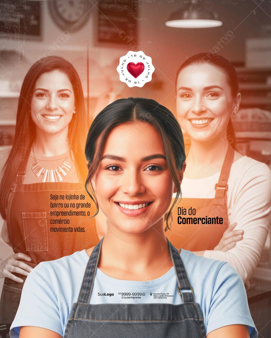 Flyer Dia do Comerciante PSD Editável