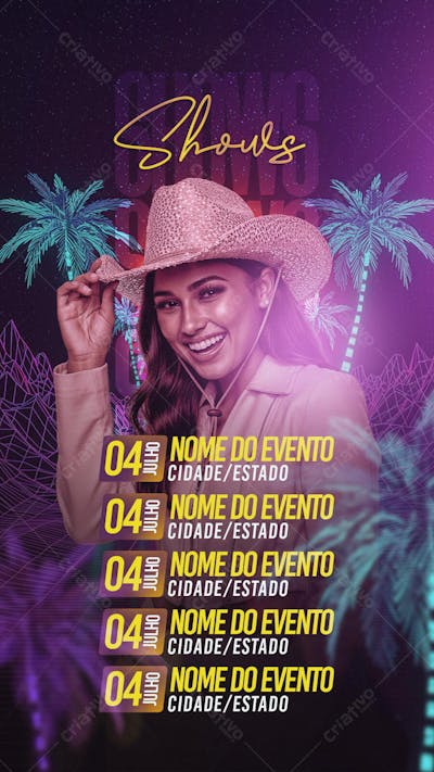 #4 Flyer Agenda Story PSD Editavel