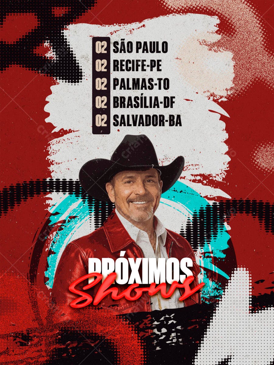Flyer Shows Sertanejo PSD Editável