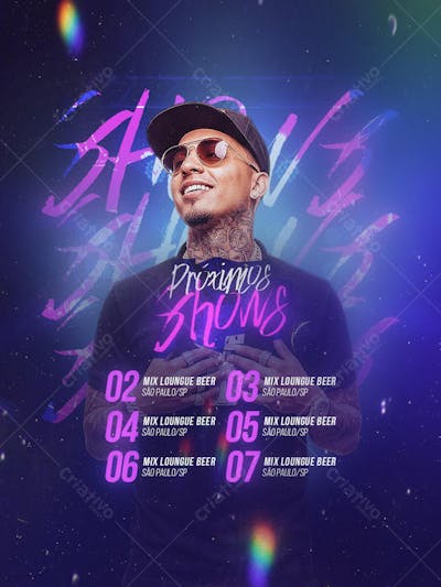 #5 Flyer Agenda Feed PSD Editavel