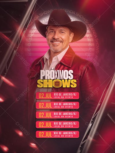 #8 Flyer Agenda Feed PSD Editavel