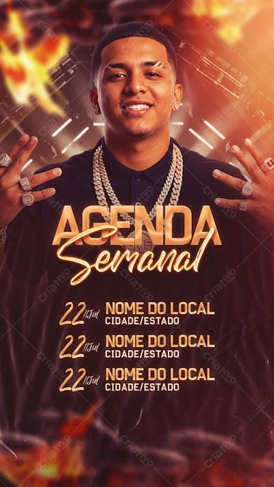 #1 Flyer Agenda Story PSD Editavel