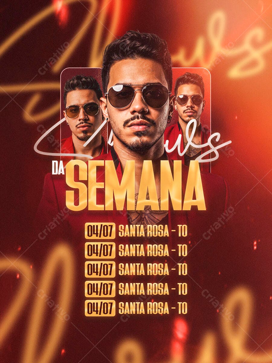 Flyer para Show Musical PSD Editável