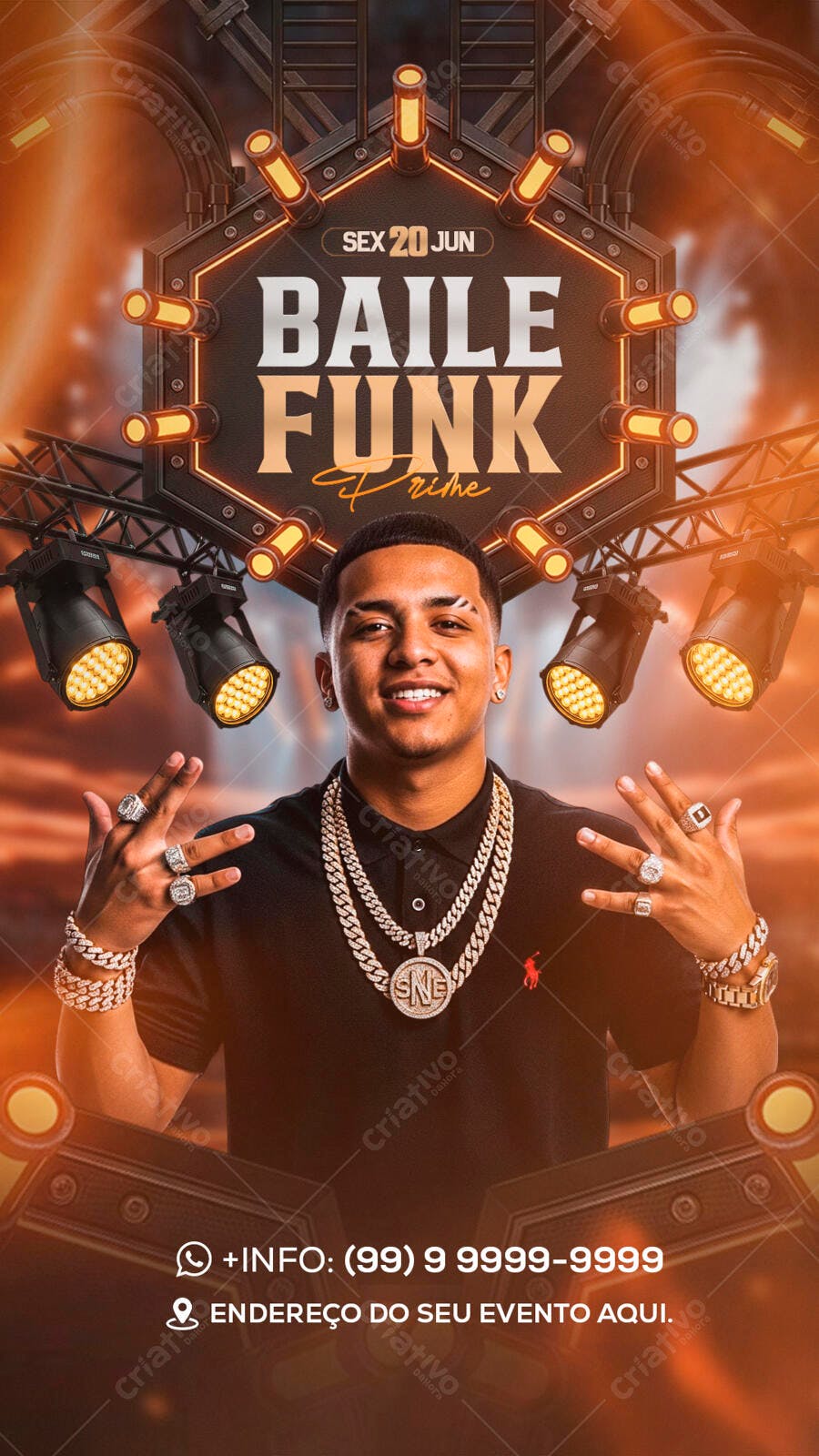 Flyer Baile Funk PSD Editável