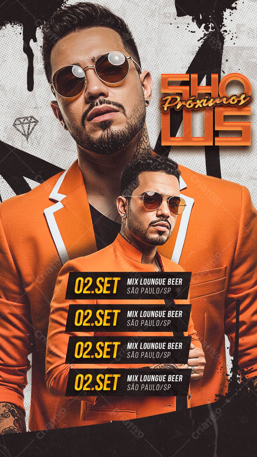 Flyer Show Musical PSD Editável