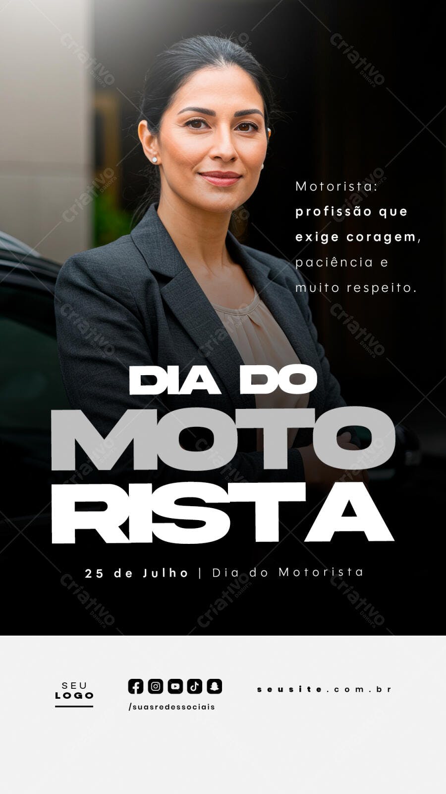 Flyer Dia do Motorista PSD Editável