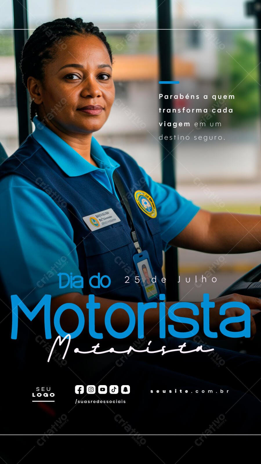 Post para o Dia do Motorista PSD Editável