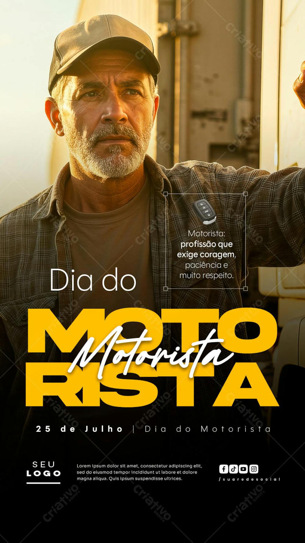Dia do Motorista 25 de julho social media psd editavel Story  (5)