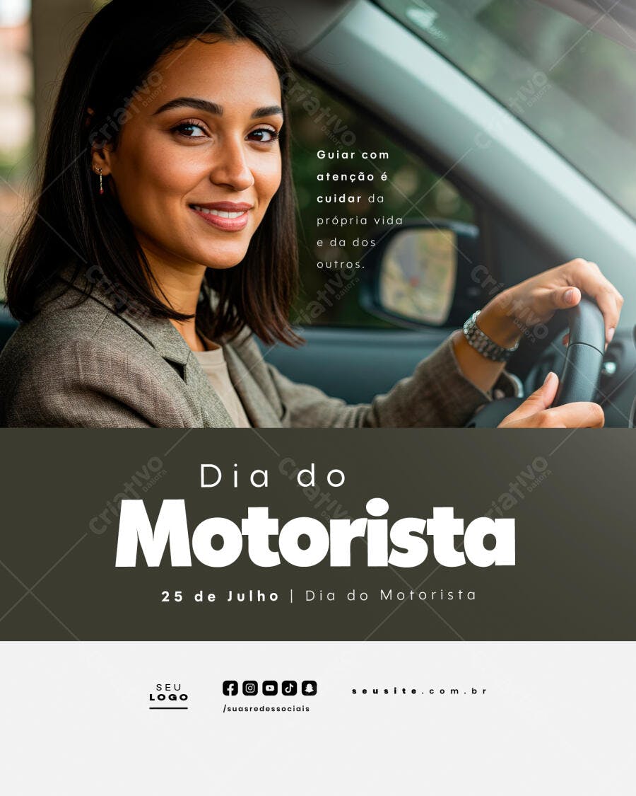 Postagem Dia do Motorista PSD Editável